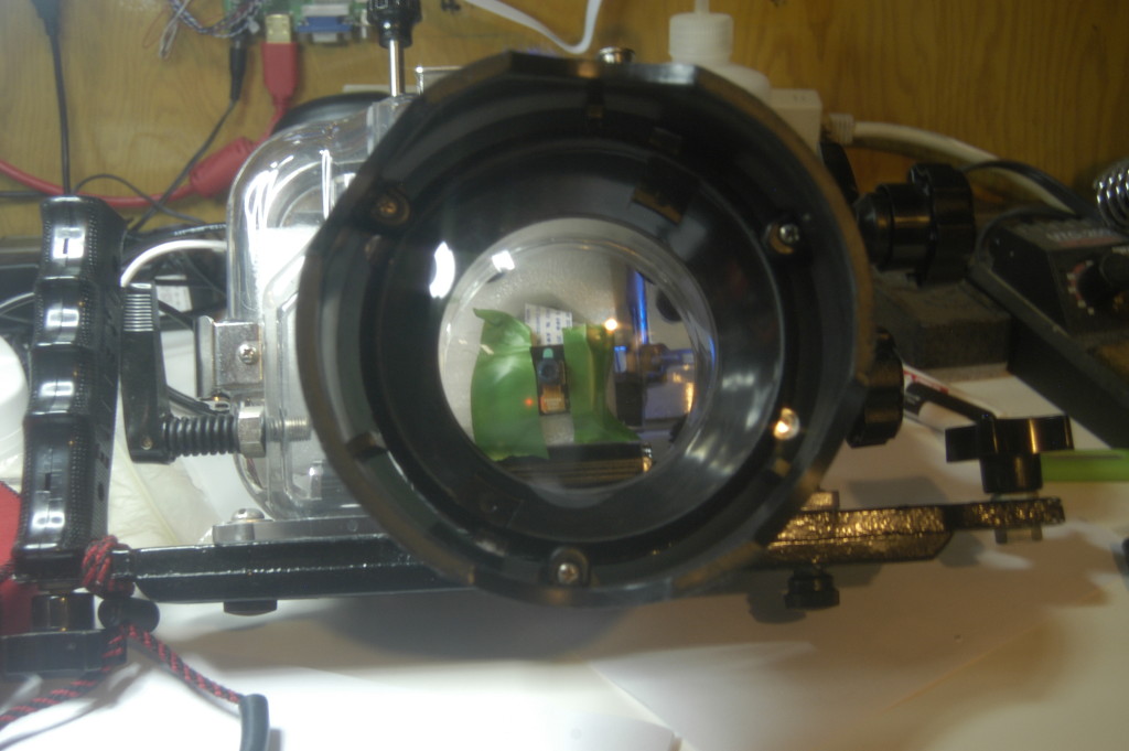 Pi Noir camera with dome port attached